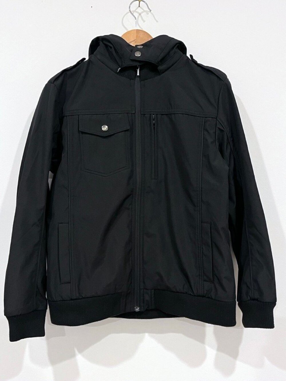 BauBax Travel Bomber Jacket Utility Outerwear Black L Gorpcore